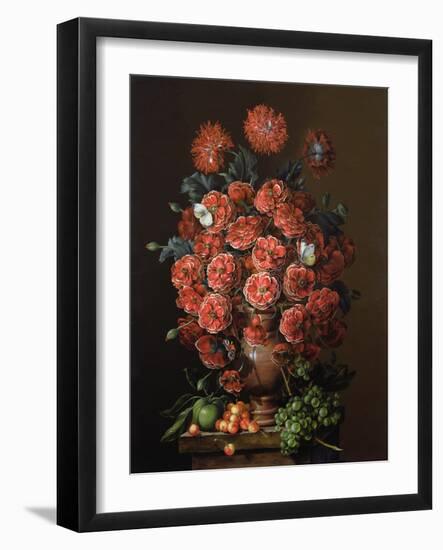 Poppies in a Terracotta Vase, 2000-Amelia Kleiser-Framed Giclee Print