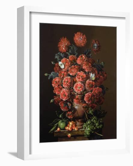 Poppies in a Terracotta Vase, 2000-Amelia Kleiser-Framed Giclee Print