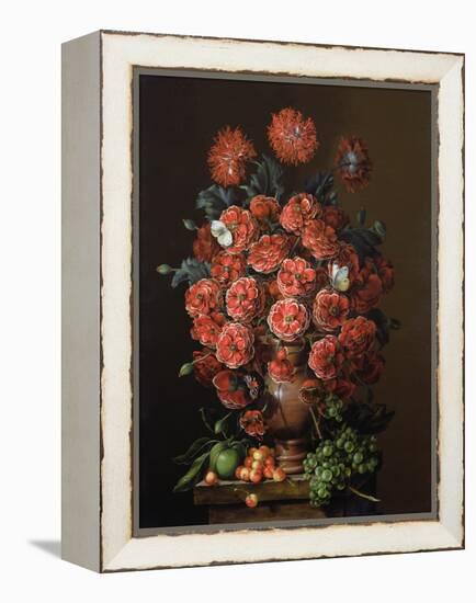 Poppies in a Terracotta Vase, 2000-Amelia Kleiser-Framed Premier Image Canvas