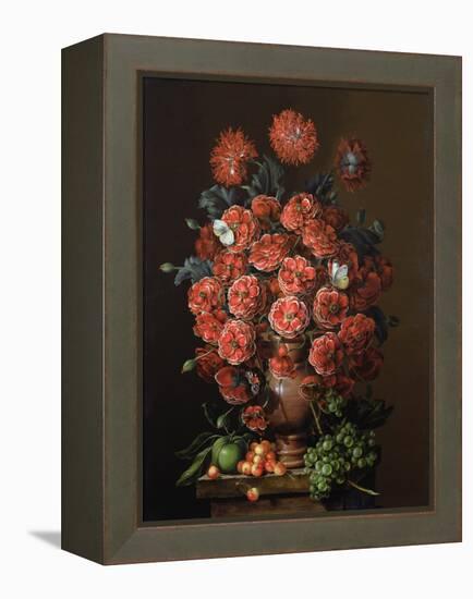 Poppies in a Terracotta Vase, 2000-Amelia Kleiser-Framed Premier Image Canvas