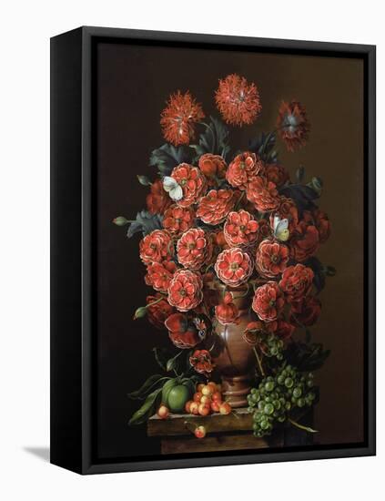 Poppies in a Terracotta Vase, 2000-Amelia Kleiser-Framed Premier Image Canvas