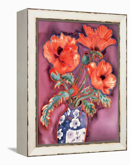 Poppies in Chinese Vase-Lillian Delevoryas-Framed Premier Image Canvas