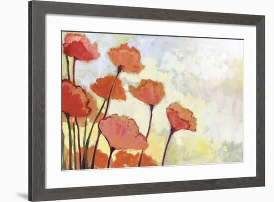 Poppies in Cream-Jennifer Lommers-Framed Giclee Print