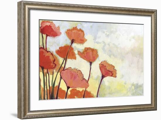 Poppies in Cream-Jennifer Lommers-Framed Giclee Print