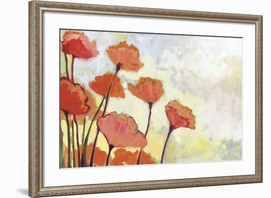 Poppies in Cream-Jennifer Lommers-Framed Giclee Print