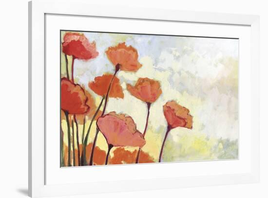 Poppies in Cream-Jennifer Lommers-Framed Giclee Print