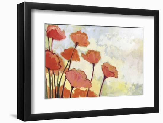 Poppies in Cream-Jennifer Lommers-Framed Art Print
