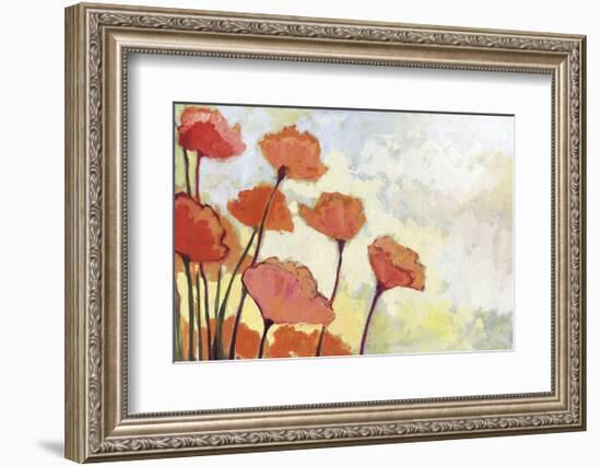 Poppies in Cream-Jennifer Lommers-Framed Art Print