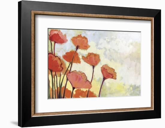 Poppies in Cream-Jennifer Lommers-Framed Art Print
