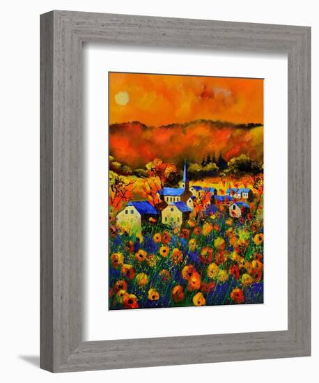 Poppies In Houroy-Pol Ledent-Framed Premium Giclee Print