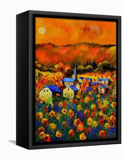 Poppies In Houroy-Pol Ledent-Framed Stretched Canvas