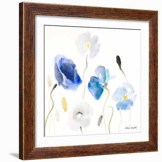 Poppies In The Blues II-Lanie Loreth-Framed Art Print