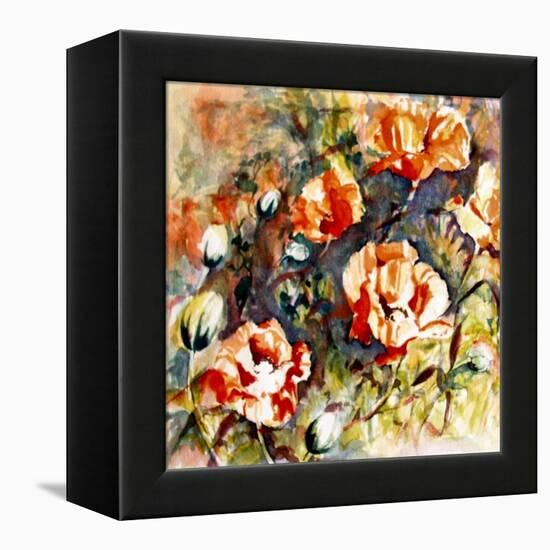 Poppies In The Border-Mary Smith-Framed Premier Image Canvas