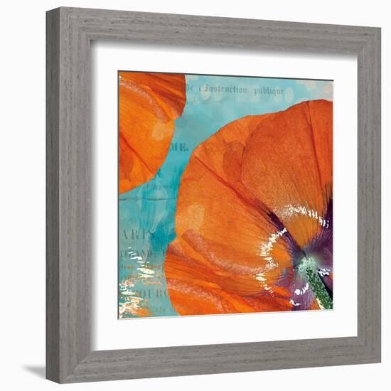 Poppies in the Sky I-Sabine Berg-Framed Art Print