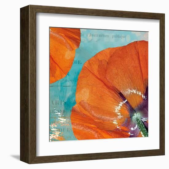 Poppies in the Sky I-Sabine Berg-Framed Art Print