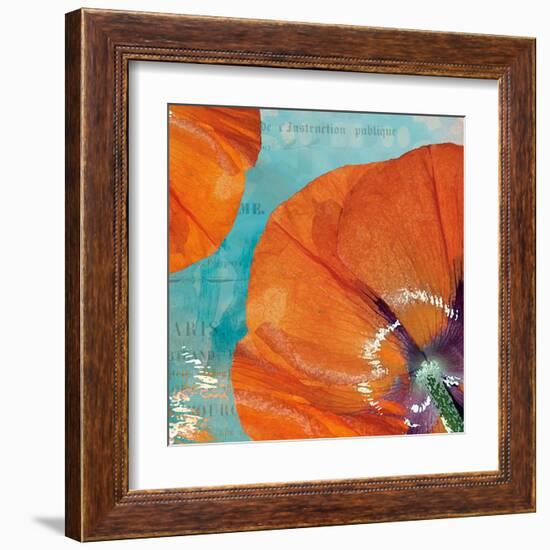 Poppies in the Sky I-Sabine Berg-Framed Art Print