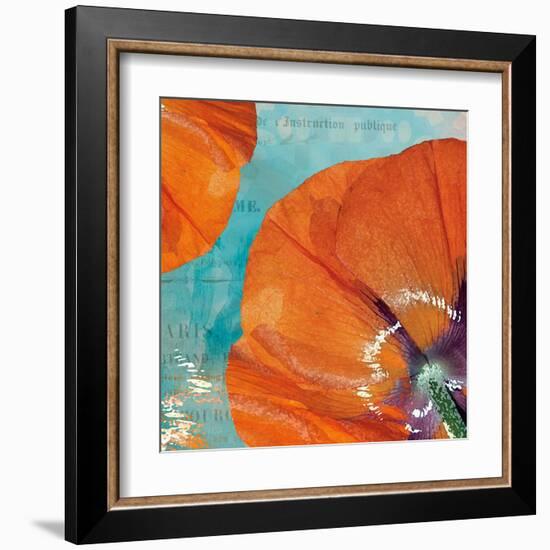 Poppies in the Sky I-Sabine Berg-Framed Art Print