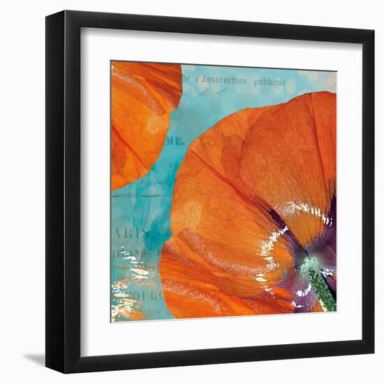 Poppies in the Sky I-Sabine Berg-Framed Art Print