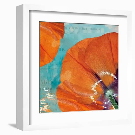 Poppies in the Sky I-Sabine Berg-Framed Art Print