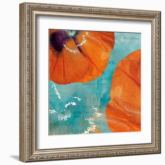 Poppies in the Sky II-Sabine Berg-Framed Art Print