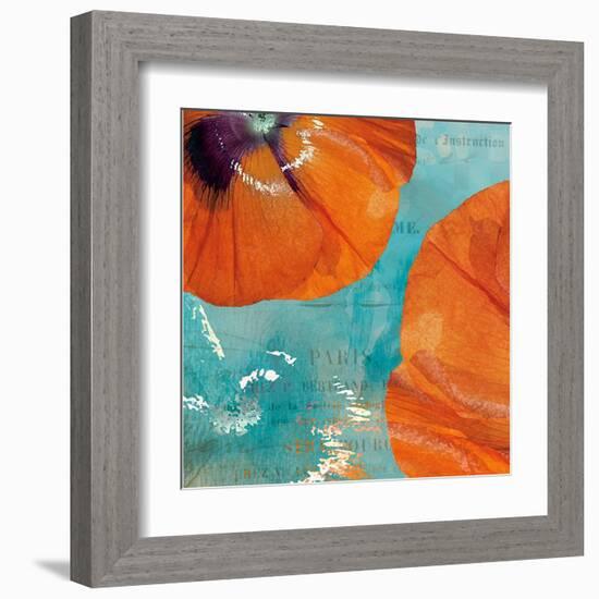 Poppies in the Sky II-Sabine Berg-Framed Art Print