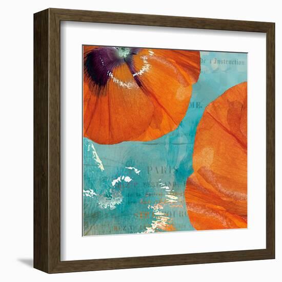 Poppies in the Sky II-Sabine Berg-Framed Art Print