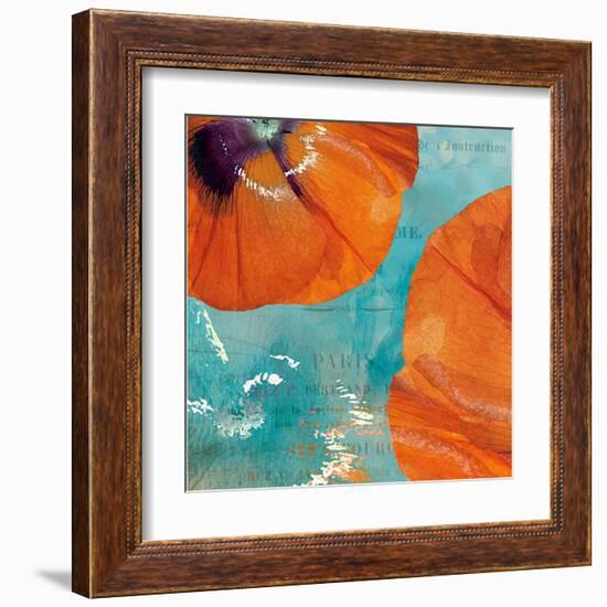 Poppies in the Sky II-Sabine Berg-Framed Art Print