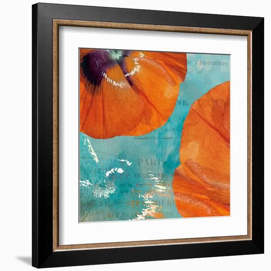 Poppies in the Sky II-Sabine Berg-Framed Art Print