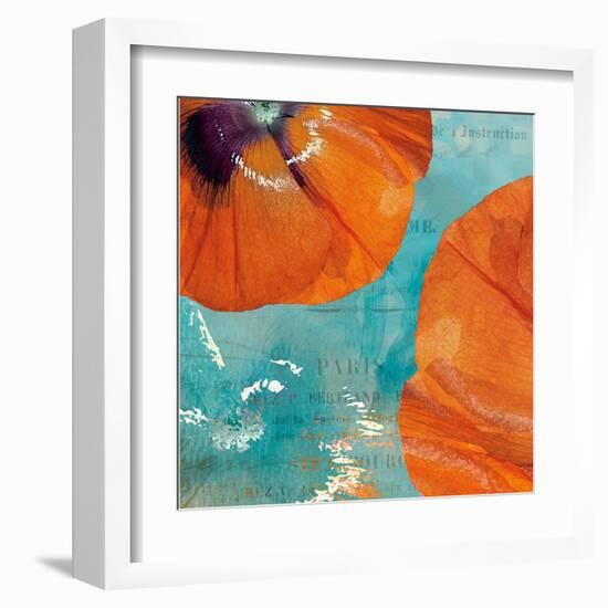 Poppies in the Sky II-Sabine Berg-Framed Art Print