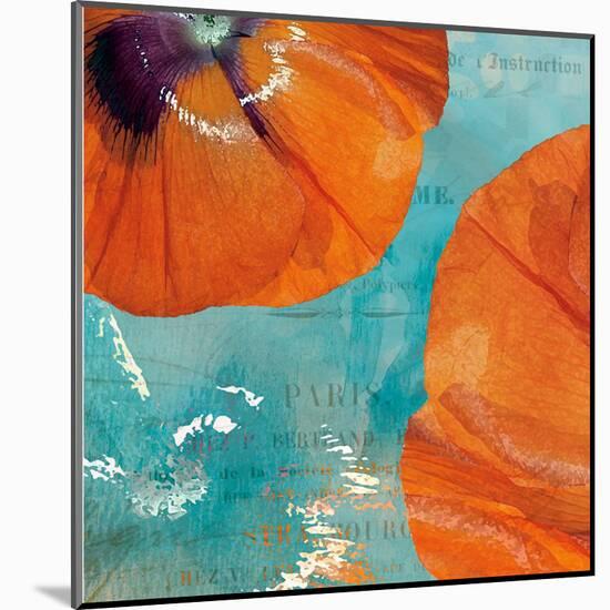 Poppies in the Sky II-Sabine Berg-Mounted Art Print