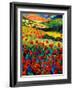 Poppies In Tuscany-Pol Ledent-Framed Art Print