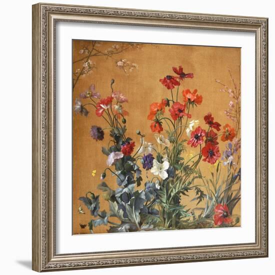 Poppies, Irises and Blossom-Jean Benner-Framed Giclee Print