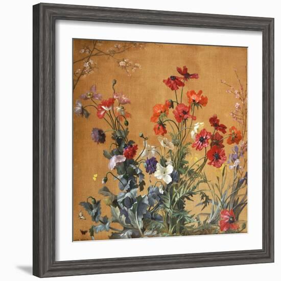 Poppies, Irises and Blossom-Jean Benner-Framed Giclee Print