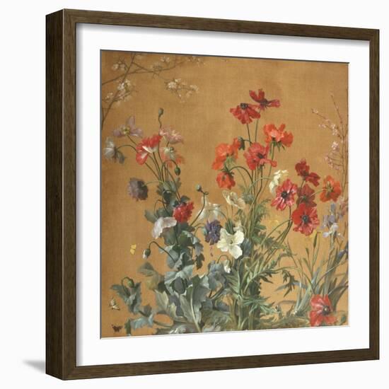 Poppies, Irises and Blossom-Jean Brenner-Framed Giclee Print