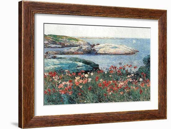 Poppies, Isle of Shoals-Childe Hassam-Framed Art Print