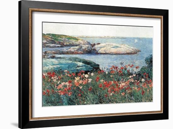 Poppies, Isle of Shoals-Childe Hassam-Framed Art Print