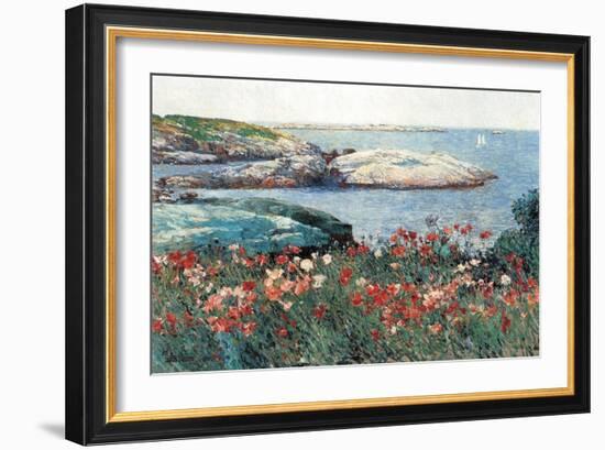 Poppies, Isle of Shoals-Childe Hassam-Framed Art Print