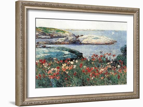 Poppies, Isle of Shoals-Childe Hassam-Framed Art Print