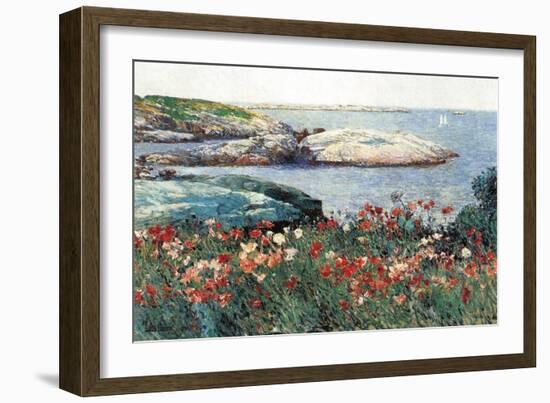 Poppies, Isle of Shoals-Childe Hassam-Framed Art Print