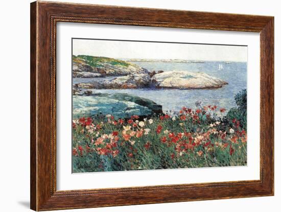 Poppies, Isle of Shoals-Childe Hassam-Framed Art Print