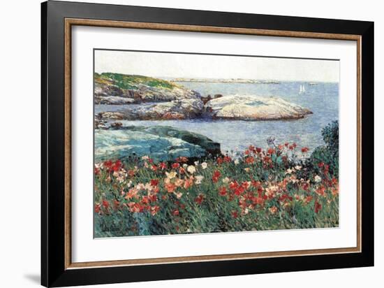 Poppies, Isle of Shoals-Childe Hassam-Framed Art Print