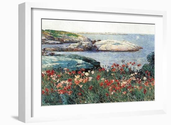 Poppies, Isle of Shoals-Childe Hassam-Framed Art Print
