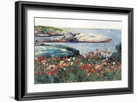 Poppies, Isle of Shoals-Childe Hassam-Framed Art Print