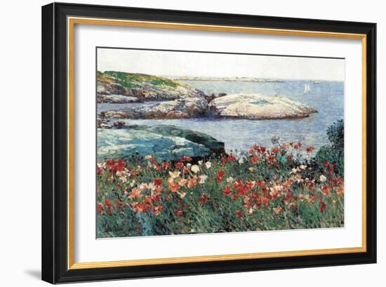 Poppies, Isle of Shoals-Childe Hassam-Framed Art Print