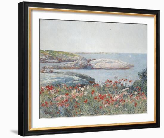 Poppies, Isles of Shoals 1891-Frederick Childe Hassam-Framed Giclee Print