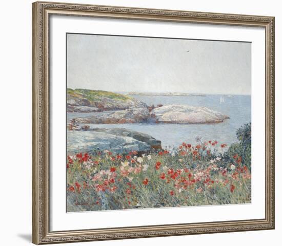 Poppies, Isles of Shoals 1891-Frederick Childe Hassam-Framed Art Print