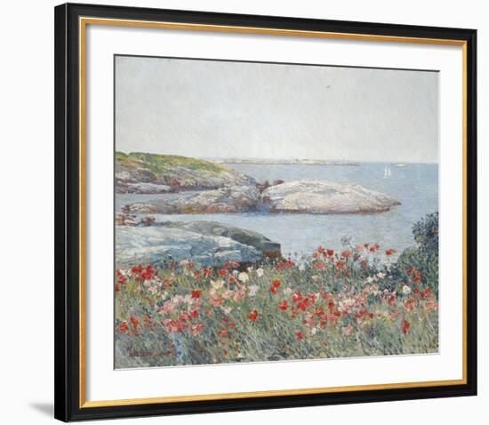 Poppies, Isles of Shoals 1891-Frederick Childe Hassam-Framed Art Print