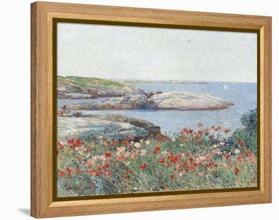 Poppies, Isles of Shoals, by Childe Hassam, 1891, American impressionist painting,-Childe Hassam-Framed Stretched Canvas