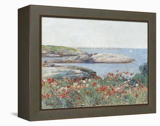 Poppies, Isles of Shoals, by Childe Hassam, 1891, American impressionist painting,-Childe Hassam-Framed Stretched Canvas