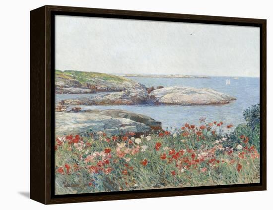 Poppies, Isles of Shoals, by Childe Hassam, 1891, American impressionist painting,-Childe Hassam-Framed Stretched Canvas